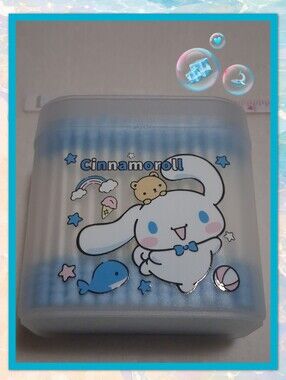 Cinnamoroll Pastel Assorted 80 Count Cotton Swabs in Container